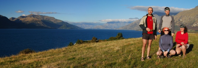 Spolecne foto ucastniku akce Nový Zéland 2008 (Sahib, Rejsek, Cinca, Siska)